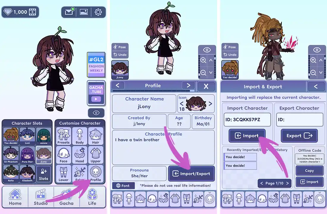 How to Import Gacha Life 2 Characters