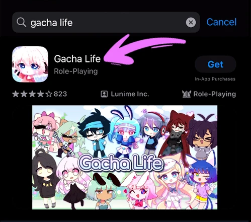 Tap on Gacha Life in App Store